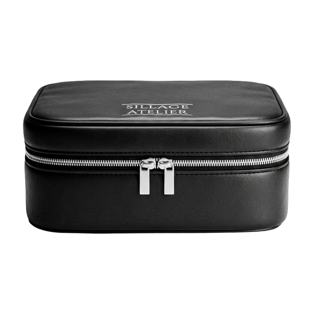 Perfume Organizer Bag - Black Leather
