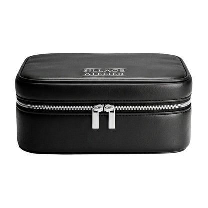 Perfume Organizer Bag - Black Leather